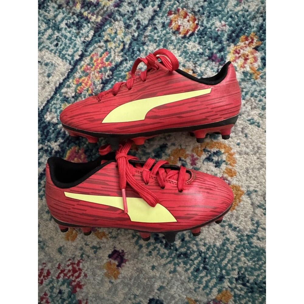 PUMA‎ Boy's Red Rapido III FG/AG Soccer Cleats Size 11C